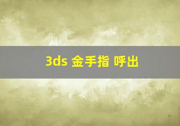 3ds 金手指 呼出